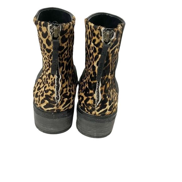 Sperry Maya Belle Black & Animal Leopard Print Chelsea Ankle Boot Size 11 - Picture 3 of 7